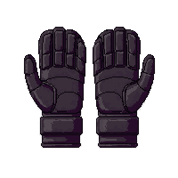 Black Padded Gloves  Wet From Rain — free pixel art sprite from Soccer Goalkeeper Gear