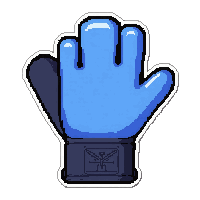 Blue Keeper Gloves  Brand New — free pixel art sprite from Soccer Goalkeeper Gear