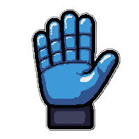 Blue Keeper Gloves  Professional Grade — free pixel art sprite from Soccer Goalkeeper Gear