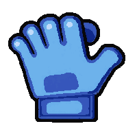 Blue Keeper Gloves  Tournament Official — free pixel art sprite from Soccer Goalkeeper Gear