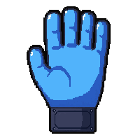 Blue Keeper Gloves  Training Basic — free pixel art sprite from Soccer Goalkeeper Gear