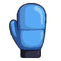 Blue Keeper Gloves  Vintage Bulky — free pixel art sprite from Soccer Goalkeeper Gear