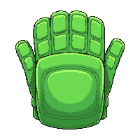 Green Padded Gloves Grass Stained — free pixel art sprite from the Soccer Goalkeeper Gear collection, transparent PNG