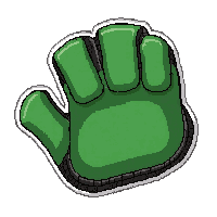 Green Padded Gloves Modern Grip — free pixel art sprite from the Soccer Goalkeeper Gear collection, transparent PNG