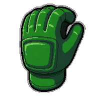 green padded gloves  vintage bulky