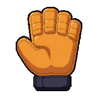 orange safety  latex palm