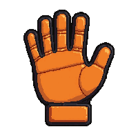 Orange Safety Well Worn Used — free pixel art sprite from the Soccer Goalkeeper Gear collection, transparent PNG