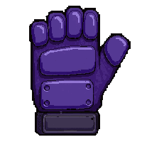 purple padded  latex palm