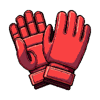 red long gloves  latex palm
