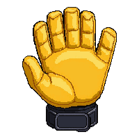 Yellow Safety Gloves Well Worn Used — free pixel art sprite from the Soccer Goalkeeper Gear collection, transparent PNG