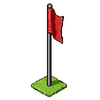 corner flag marker  mud splattered