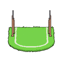 goal line marker  grass stained base