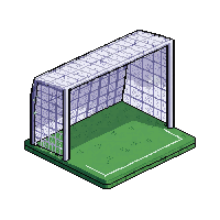 goal line marker  rain soaked nets