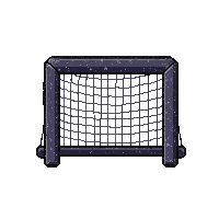 inflatable pop up goal  rain soaked nets