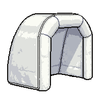 inflatable pop up goal  sun bleached white
