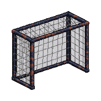 iron frame goal  mud splattered