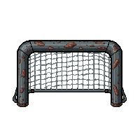 iron frame goal  worn and weathered