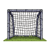 metal cage goal  worn and weathered
