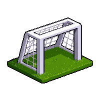 mini practice goal  grass stained base
