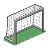 mini practice goal  rain soaked nets