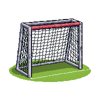 portable training goal  rain soaked nets
