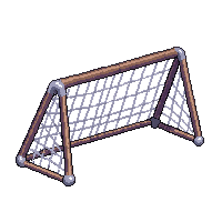 portable training goal  street play worn