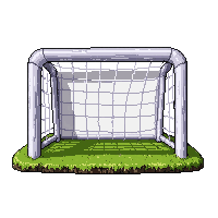 portable training goal  sun bleached white