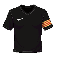 black team  with captain s armband