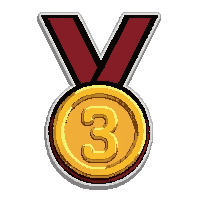 bronze third place  hanging proud