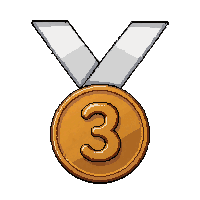 bronze third place  on white ribbon