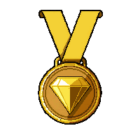 diamond elite  on gold ribbon