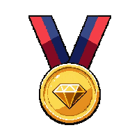 diamond elite  on striped ribbon