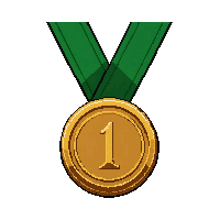 emerald excellence  on gold ribbon