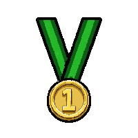 emerald excellence  on striped ribbon