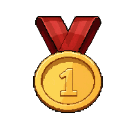 gold first place  polished shiny