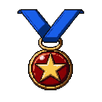 ruby special achievement  on blue ribbon