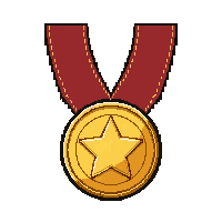 ruby special achievement  on gold ribbon