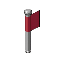 corner flag post  black outlined