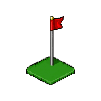 corner flag post  green grass border
