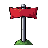 corner flag post  red bold