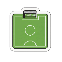 goal box corner  white chalk