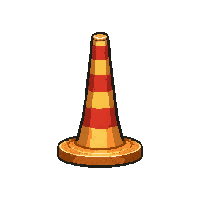 goal line cone  black outlined