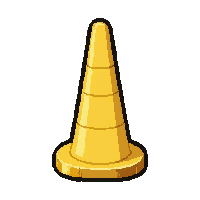 goal line cone  bright yellow