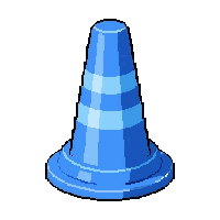 goal line cone  electric blue
