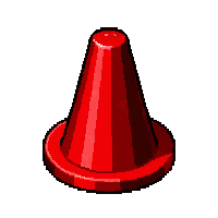goal line cone  red bold