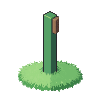 obstacle pole  green grass border