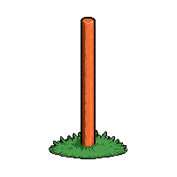 obstacle pole  neon orange