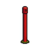 obstacle pole  red bold