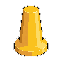 penalty spot marker  bright yellow