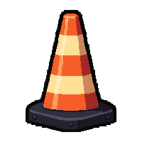 Training Cone Vintage Faded — free pixel art sprite from the Soccer Pitch Markers collection, transparent PNG